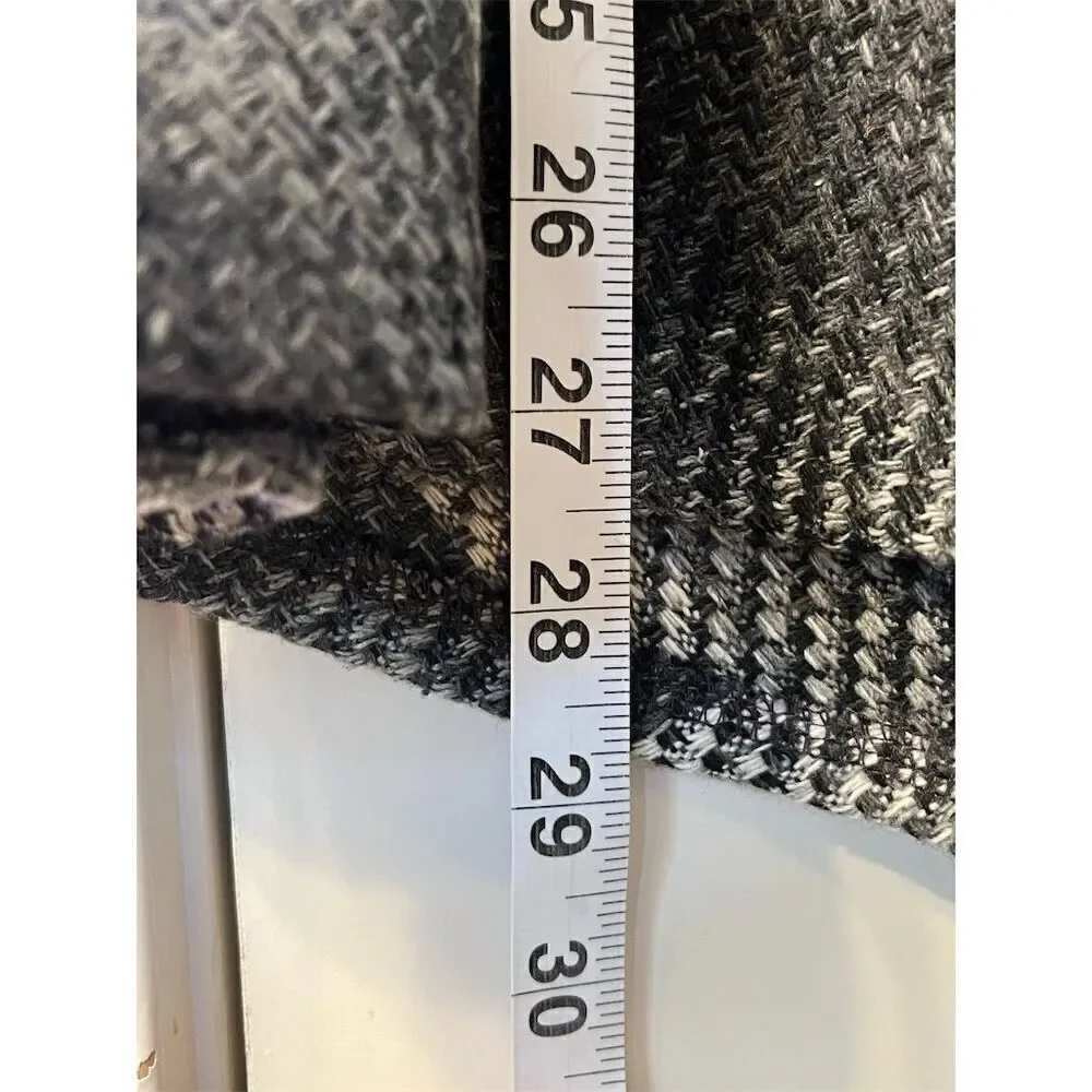 Women's Wool Plus Size 22 Black Plaid A-Line Midi Skirt Casual Office Workwear - Picture 7 of 9